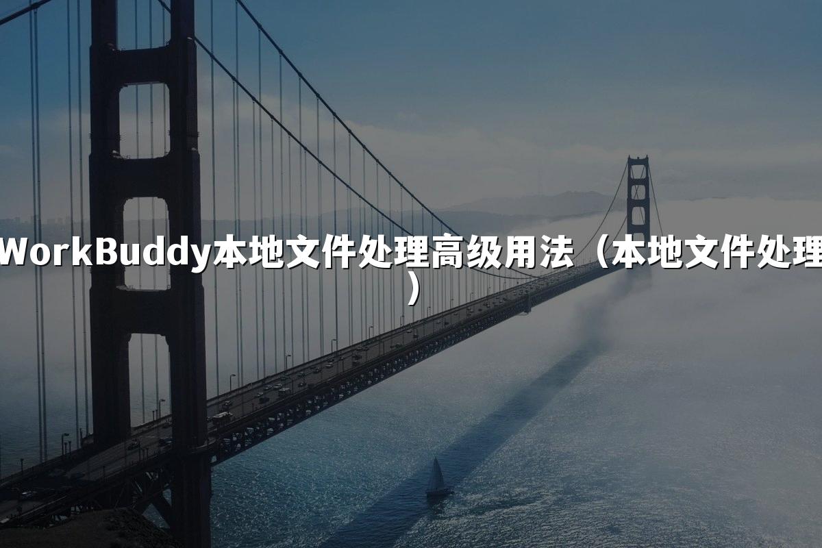 WorkBuddy本地文件处理高级用法(本地文件处理)