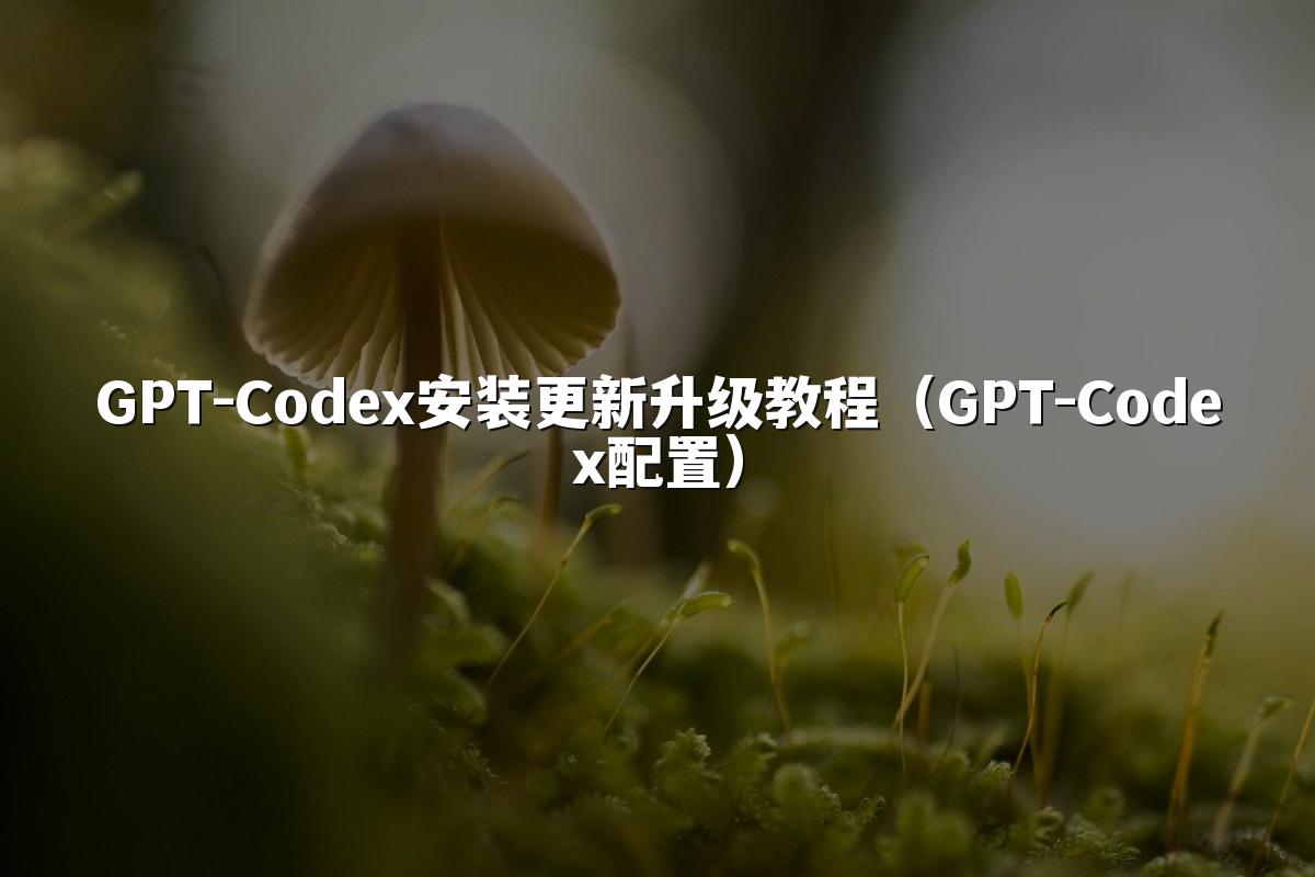 GPT-Codex安装更新升级教程(GPT-Codex配置)