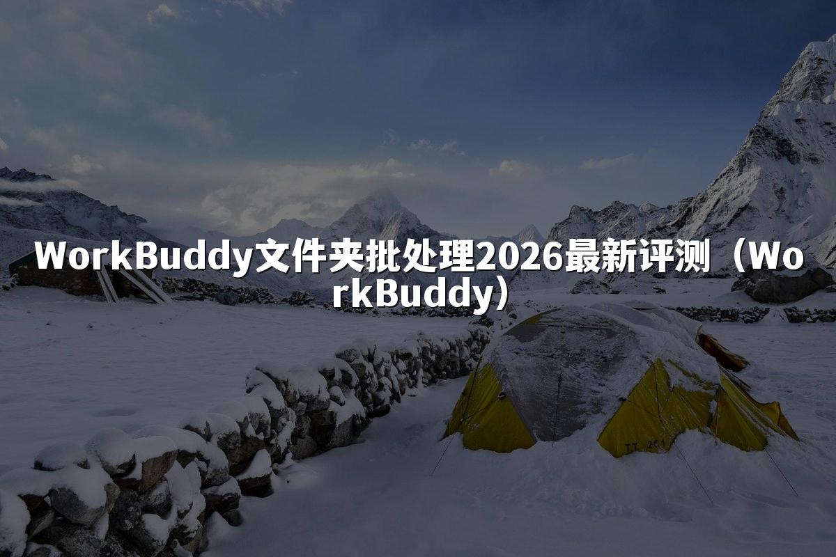 WorkBuddy文件夹批处理2026最新评测(WorkBuddy)