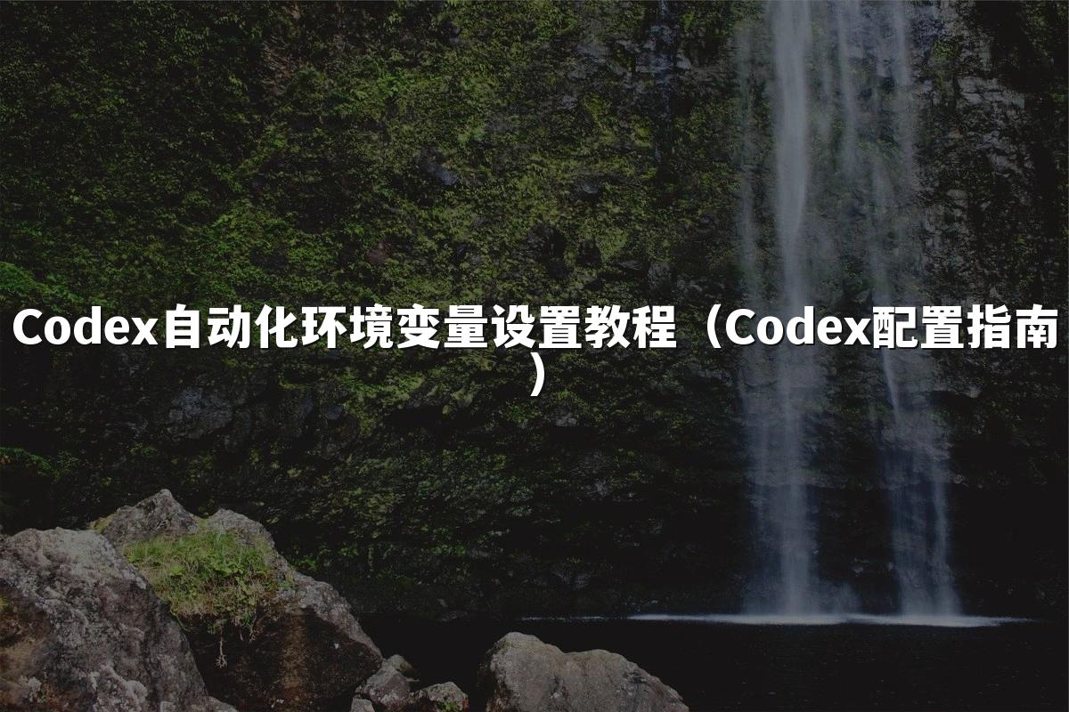 Codex自动化环境变量设置教程（Codex配置指南）