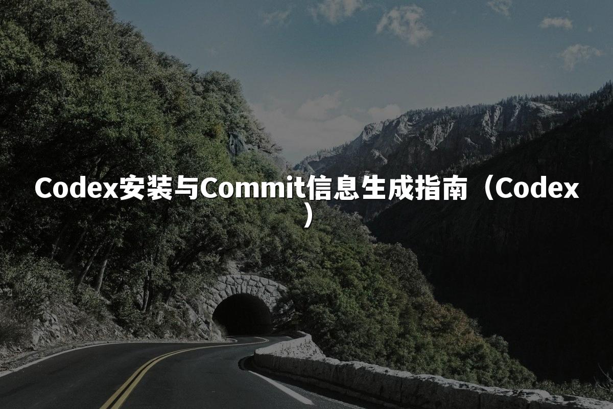 Codex安装与Commit信息生成指南(Codex)