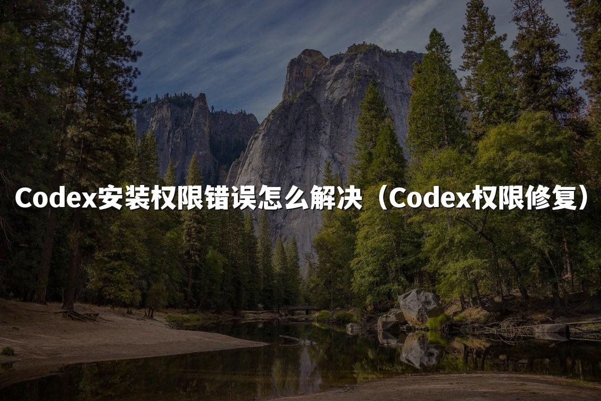 Codex安装权限错误怎么解决（Codex权限修复）