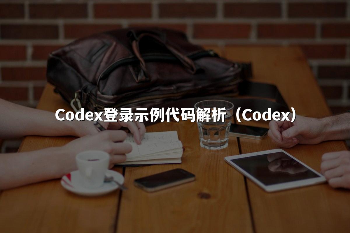 Codex登录示例代码解析（Codex）