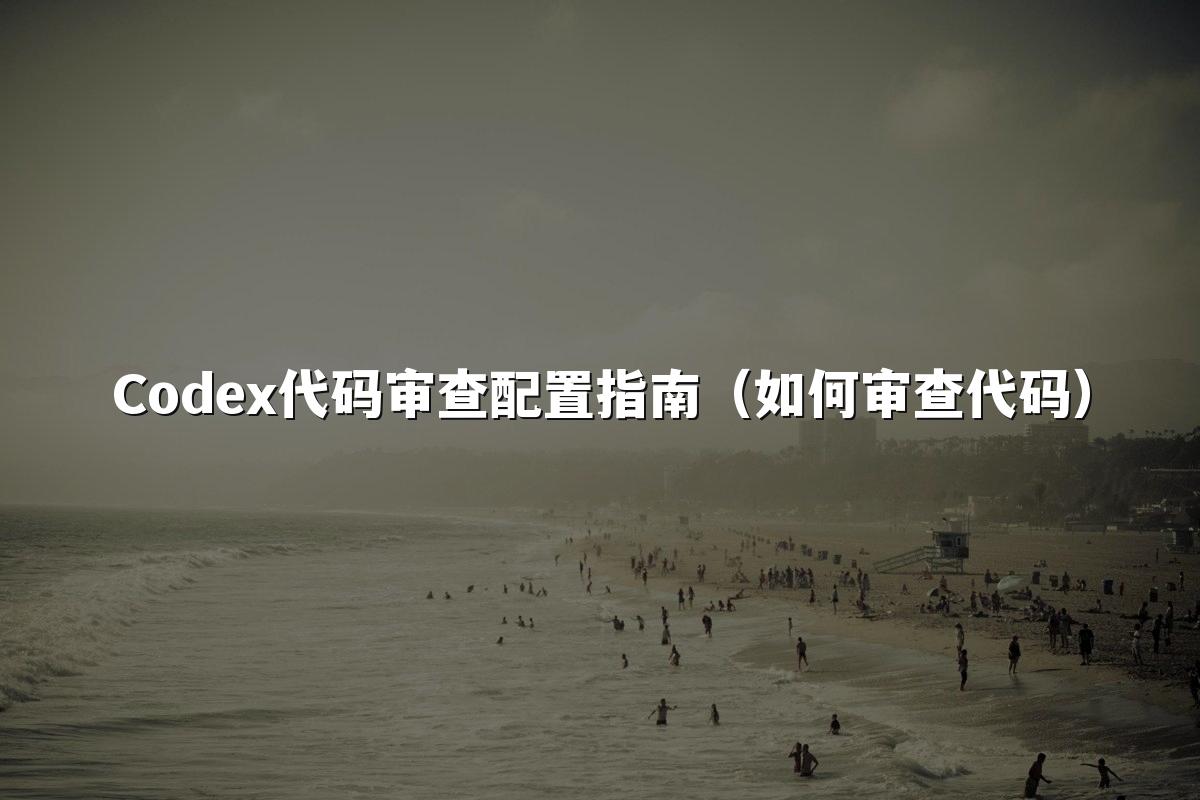 Codex代码审查配置指南（如何审查代码）