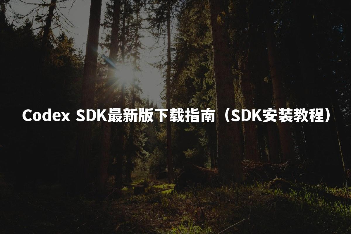 Codex SDK最新版下载指南（SDK安装教程）