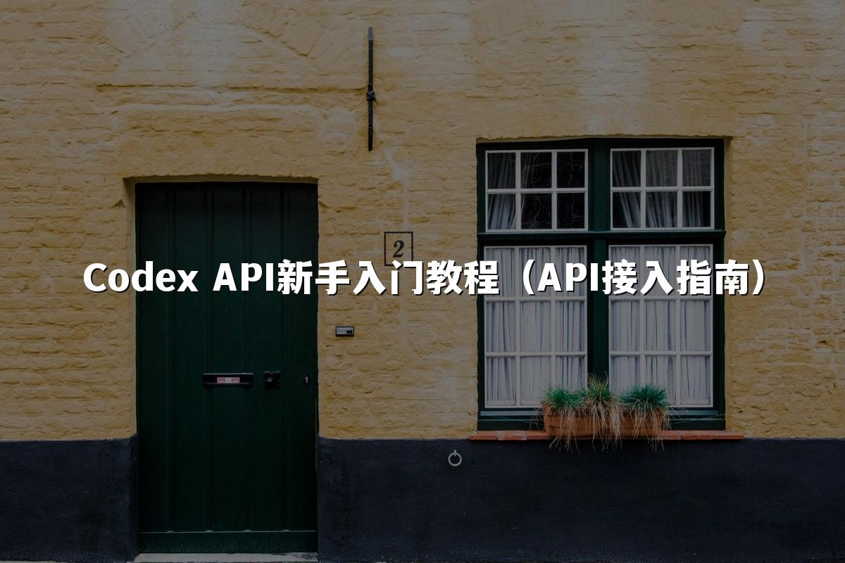 Codex API新手入门教程（API接入指南）