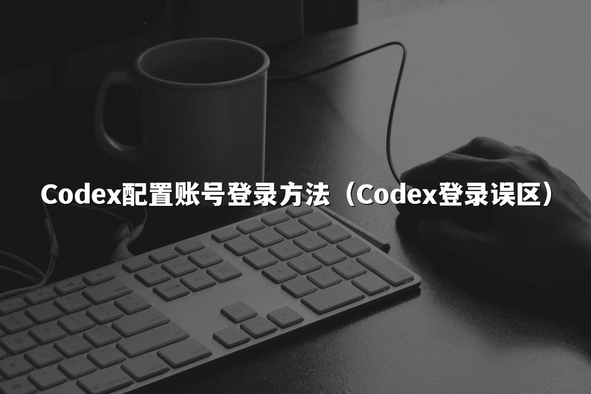 Codex配置账号登录方法（Codex登录误区）