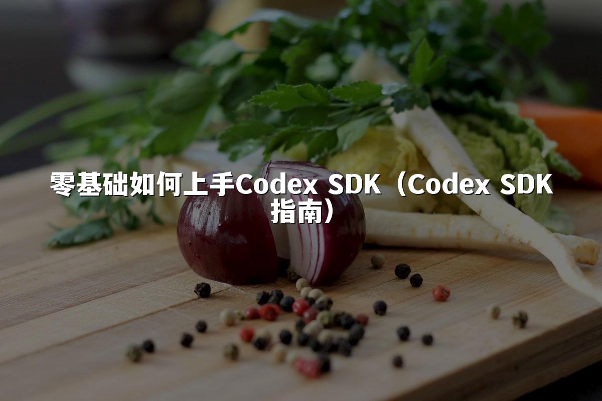 零基础如何上手Codex SDK(Codex SDK指南)