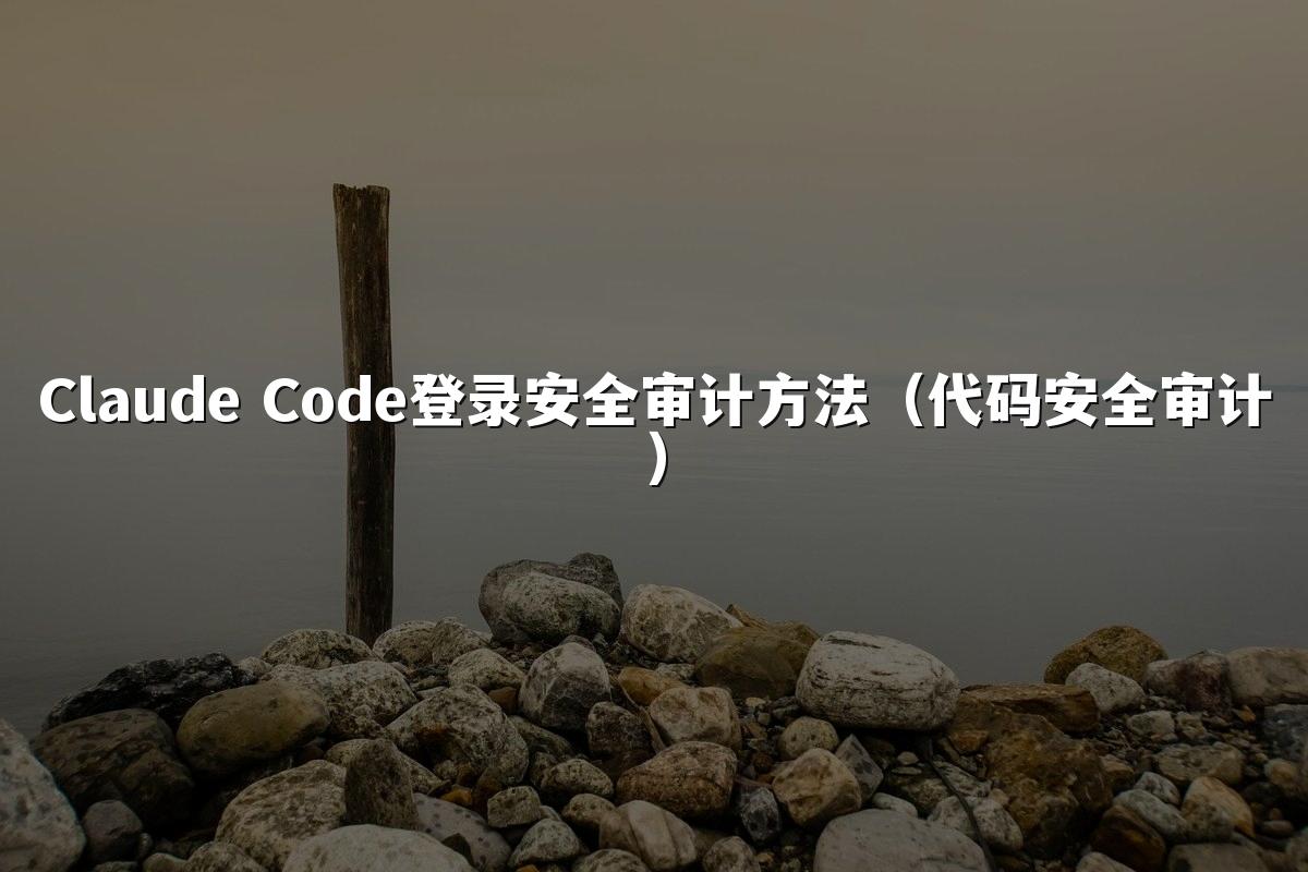 Claude Code登录安全审计方法(代码安全审计)