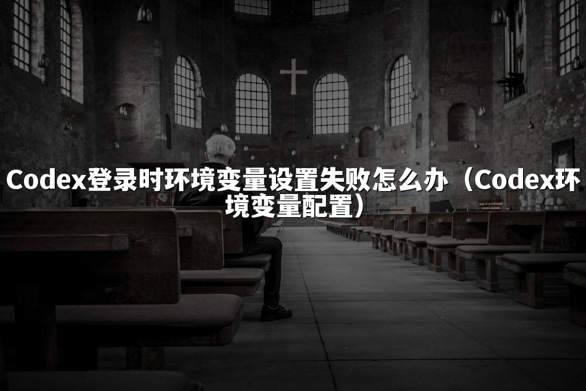 Codex登录时环境变量设置失败怎么办(Codex环境变量配置)