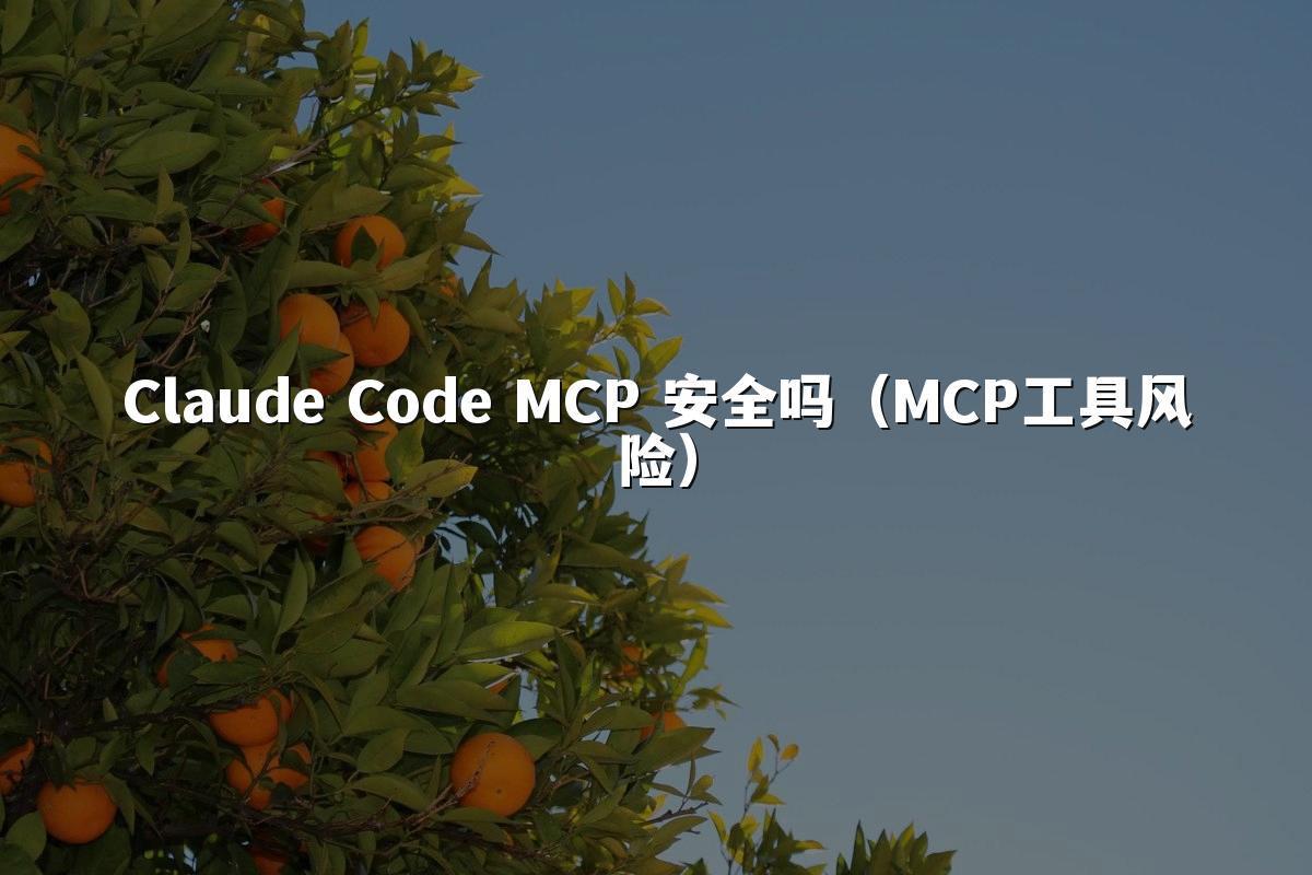 Claude Code MCP 安全吗（MCP工具风险）