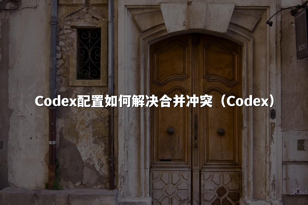 Codex配置如何解决合并冲突（Codex）