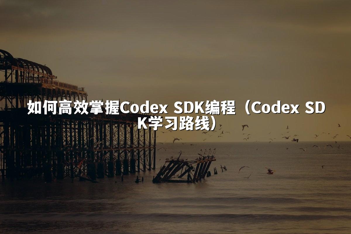 如何高效掌握Codex SDK编程（Codex SDK学习路线）