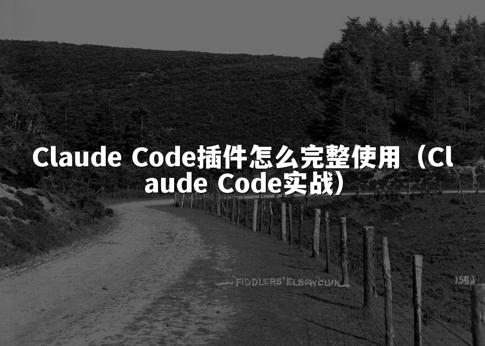 Claude Code插件怎么完整使用(Claude Code实战)