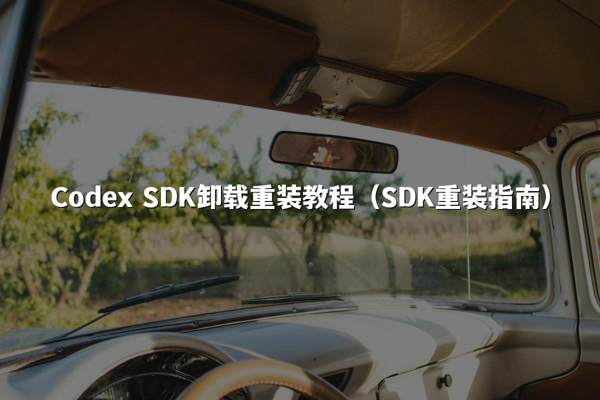 Codex SDK卸载重装教程(SDK重装指南)