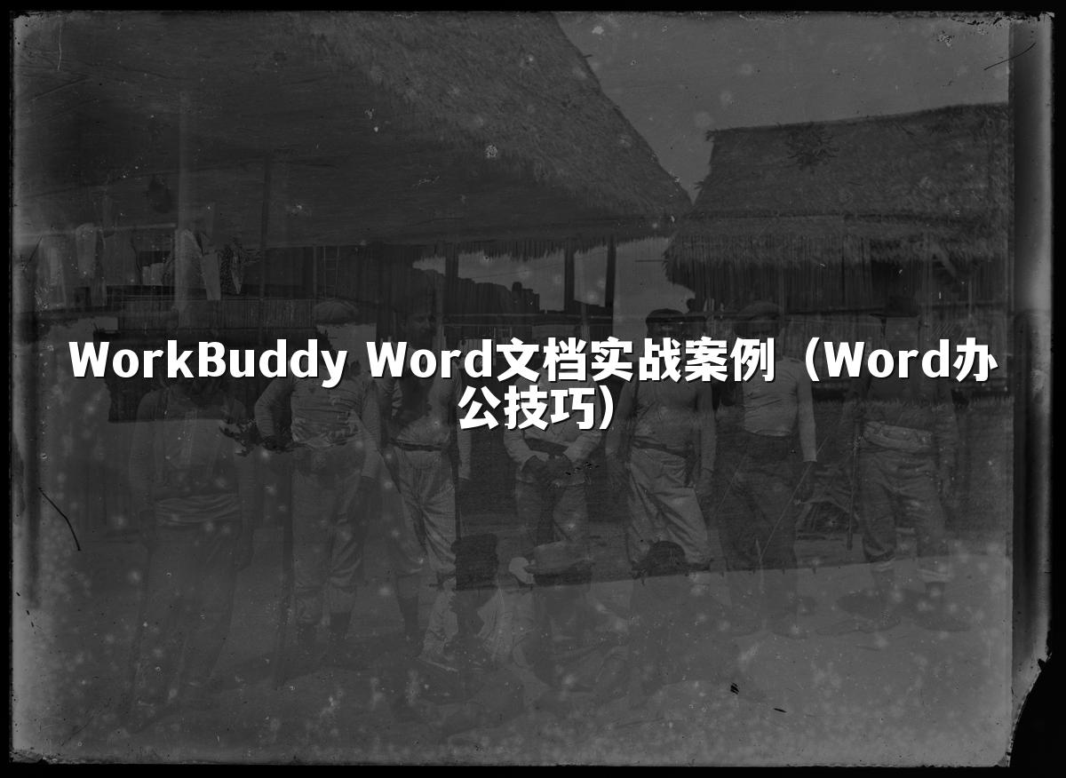 WorkBuddy Word文档实战案例（Word办公技巧）
