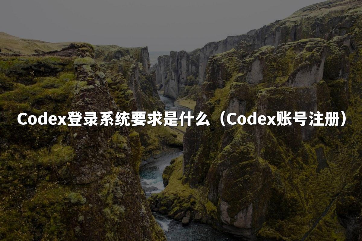 Codex登录系统要求是什么（Codex账号注册）
