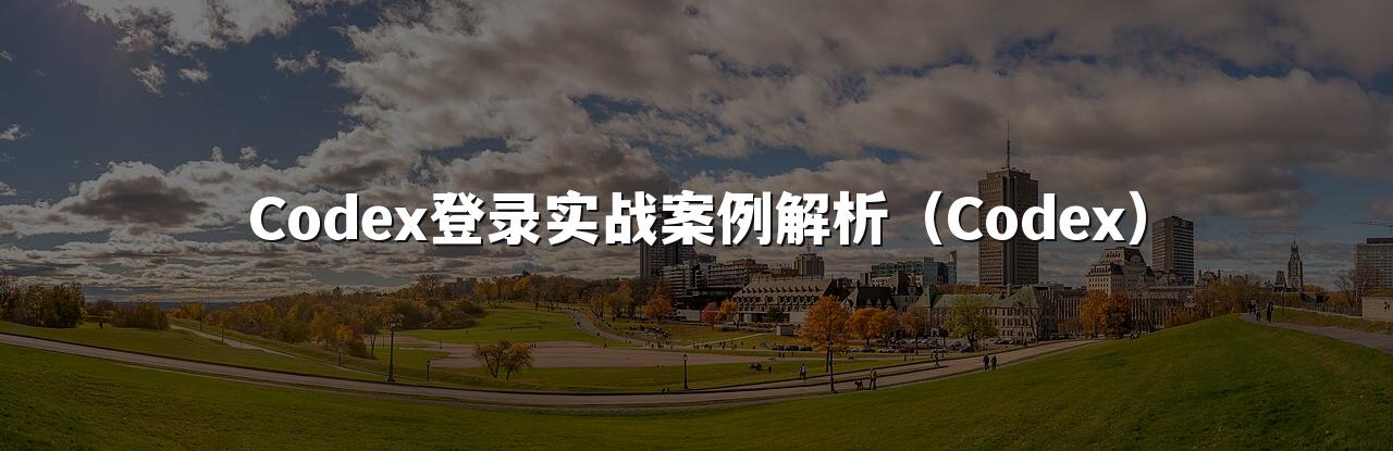 Codex登录实战案例解析(Codex)