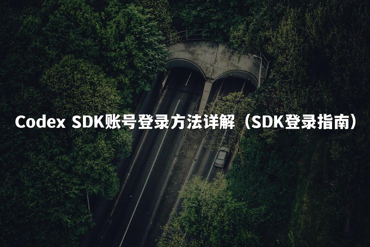 Codex SDK账号登录方法详解(SDK登录指南)