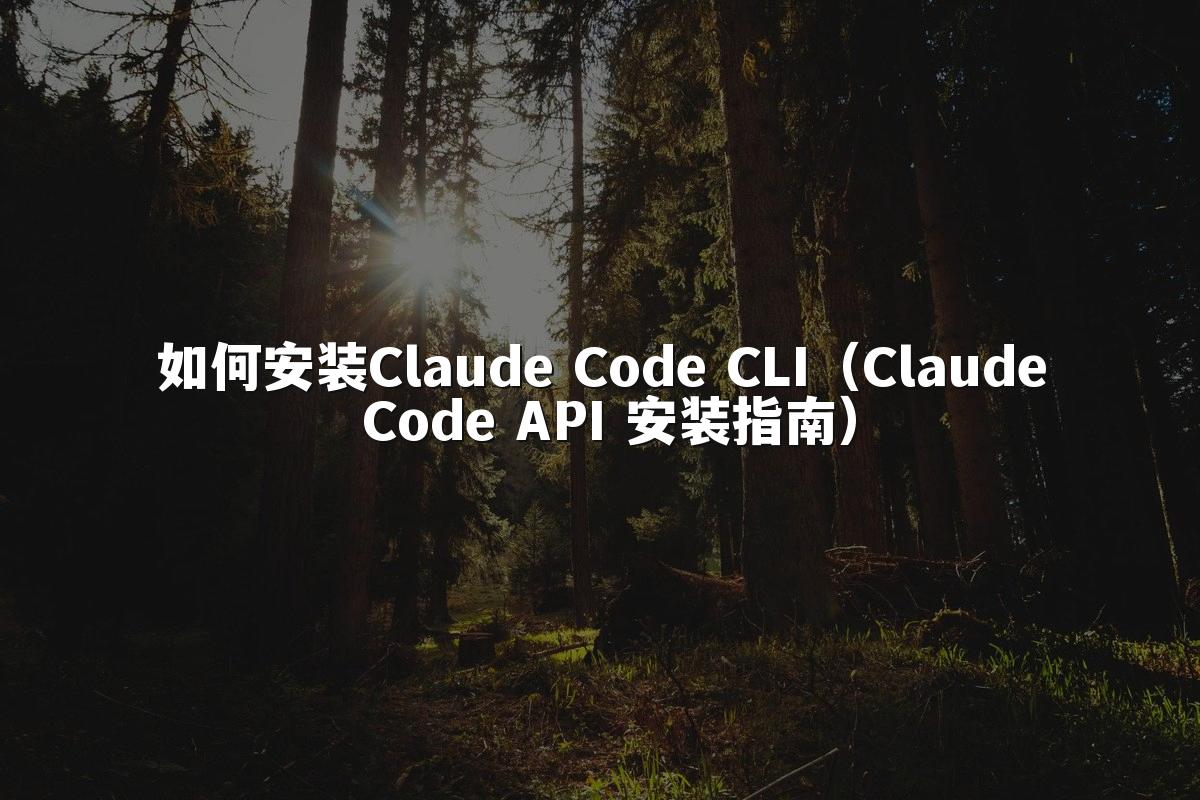 如何安装Claude Code CLI(Claude Code API 安装指南)