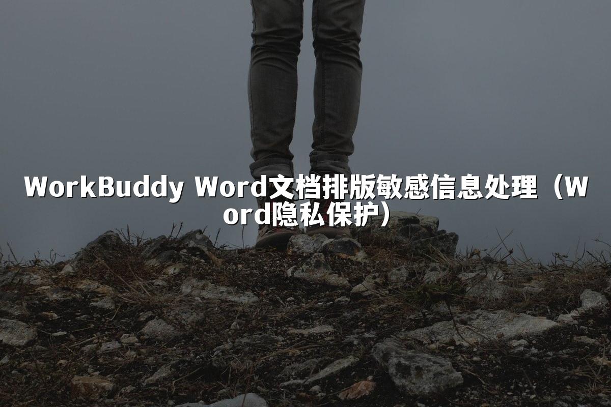 WorkBuddy Word文档排版敏感信息处理(Word隐私保护)