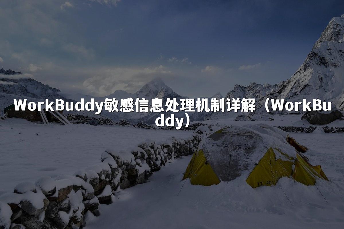 WorkBuddy敏感信息处理机制详解（WorkBuddy）