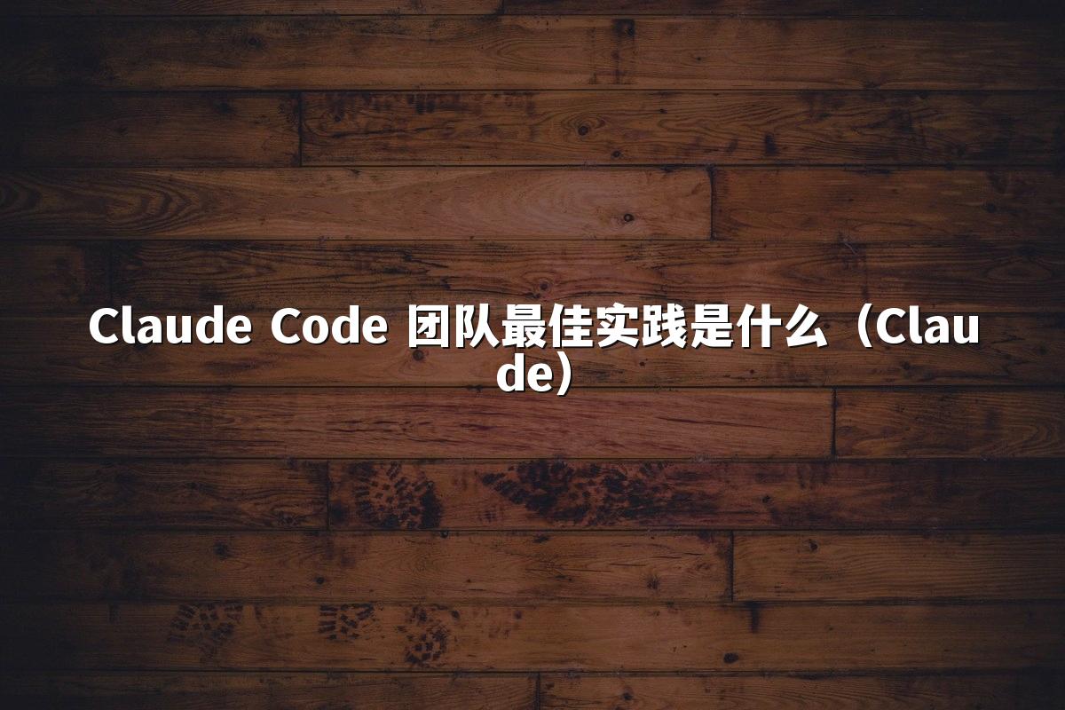 Claude Code 团队最佳实践是什么（Claude）