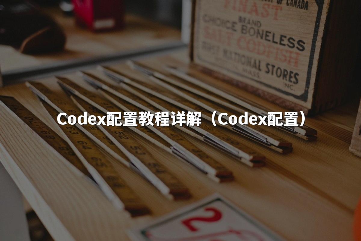 Codex配置教程详解(Codex配置)