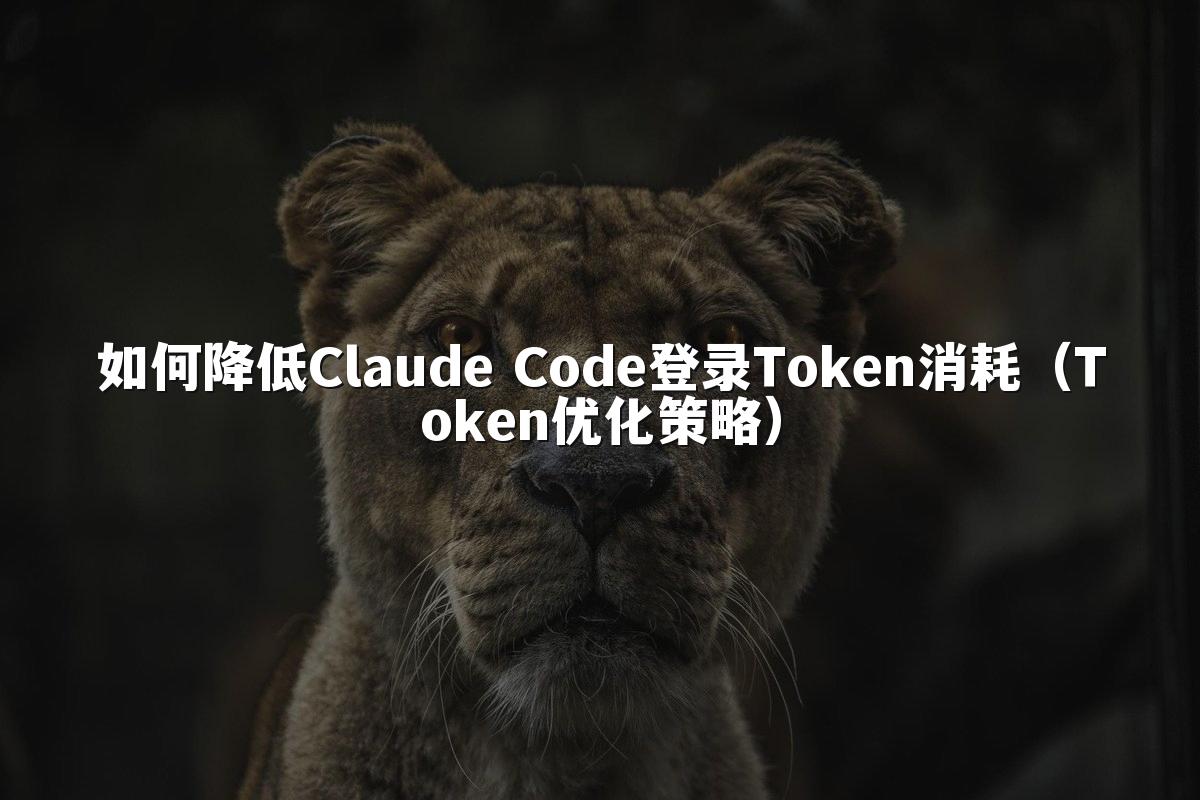 如何降低Claude Code登录Token消耗（Token优化策略）