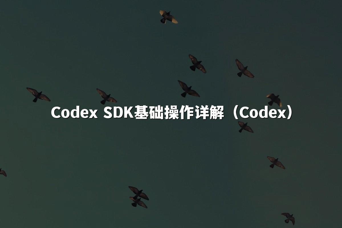 Codex SDK基础操作详解(Codex)