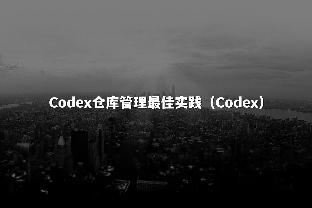 Codex仓库管理最佳实践（Codex）