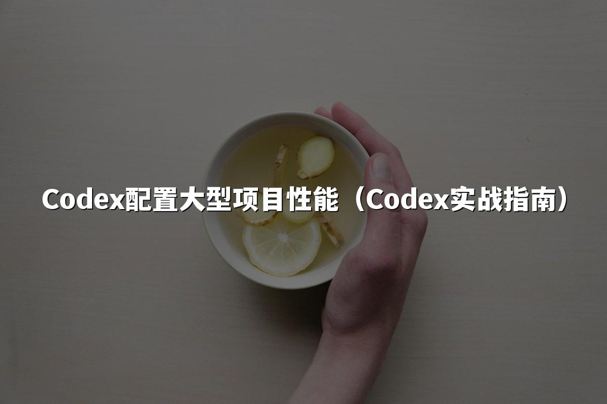 Codex配置大型项目性能（Codex实战指南）
