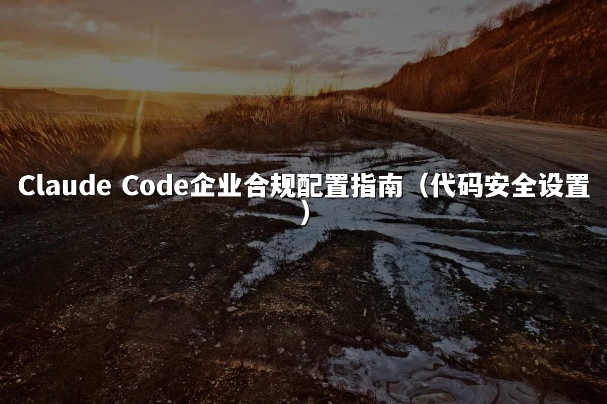 Claude Code企业合规配置指南(代码安全设置)