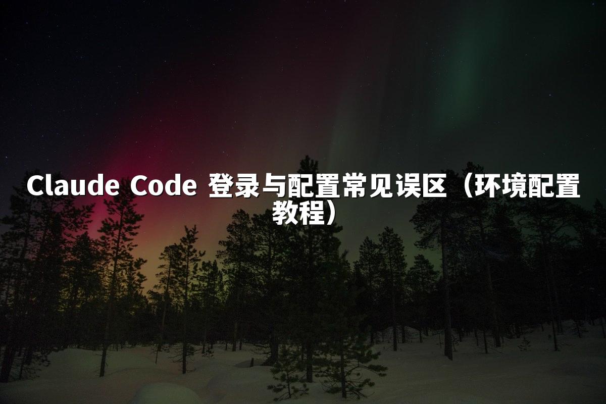 Claude Code 登录与配置常见误区(环境配置教程)