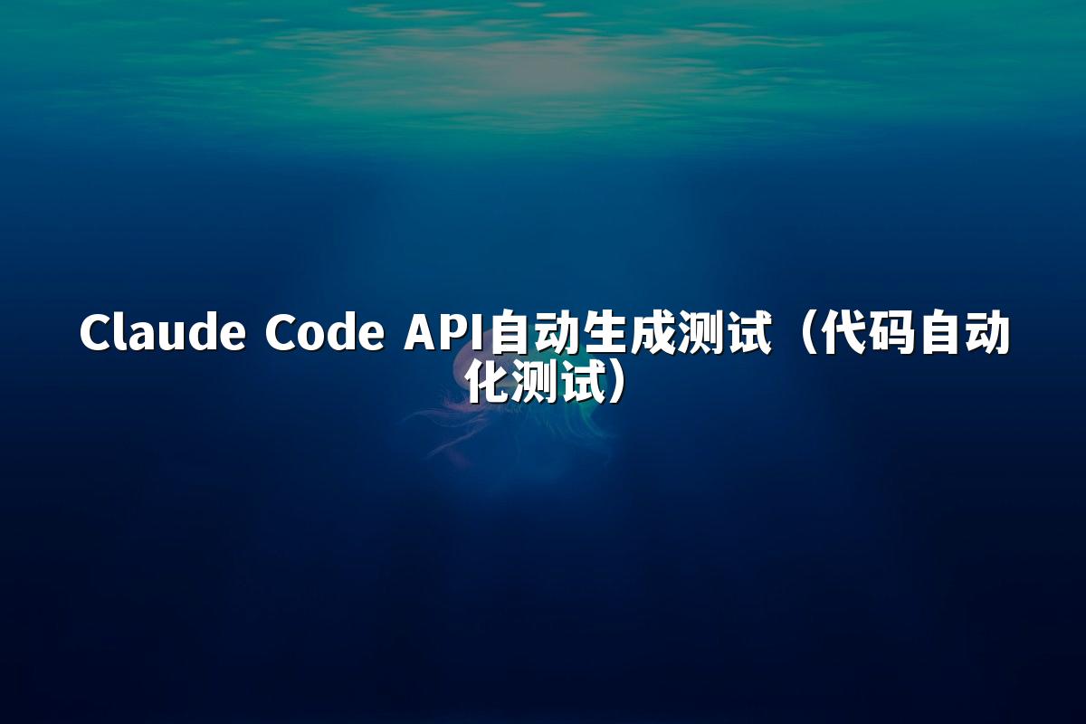 Claude Code API自动生成测试（代码自动化测试）