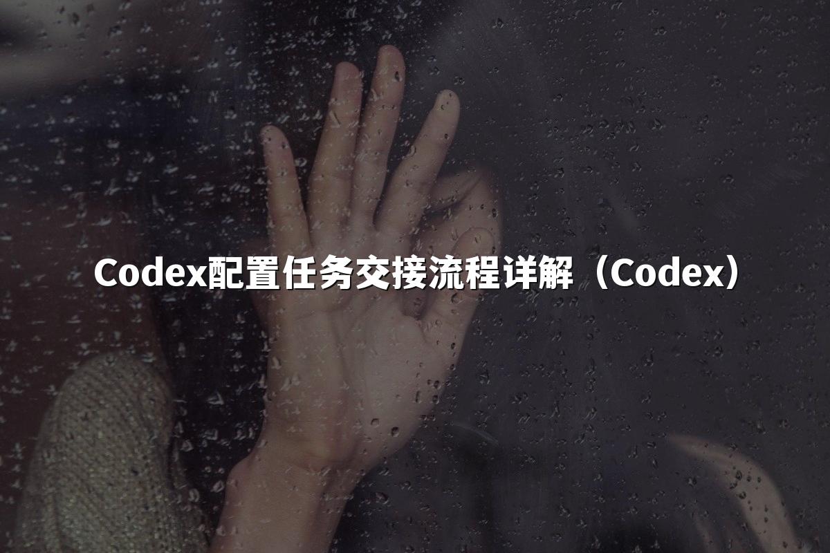 Codex配置任务交接流程详解（Codex）