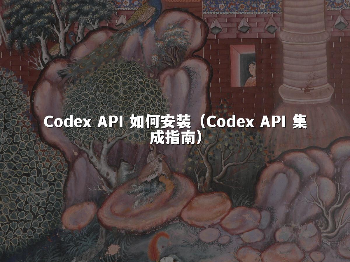 Codex API 如何安装（Codex API 集成指南）