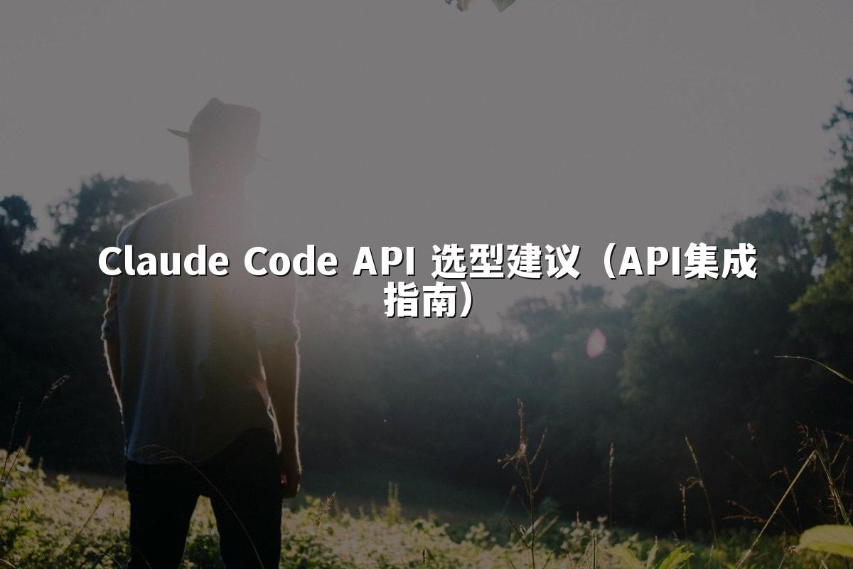 Claude Code API 选型建议(API集成指南)