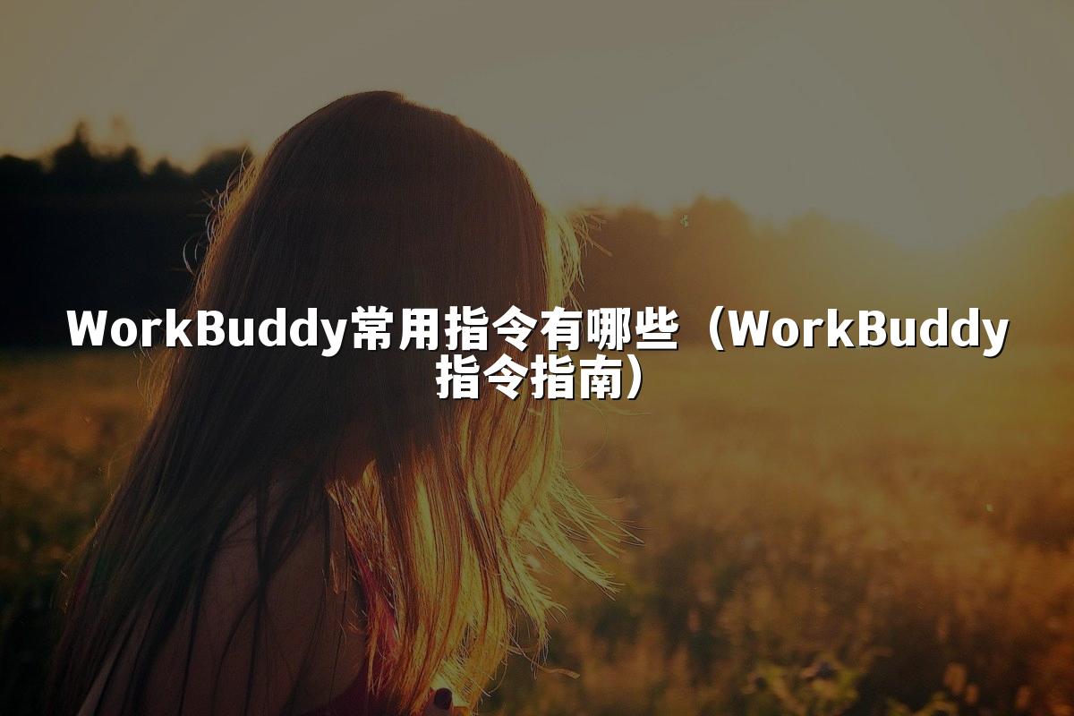 WorkBuddy常用指令有哪些(WorkBuddy指令指南)