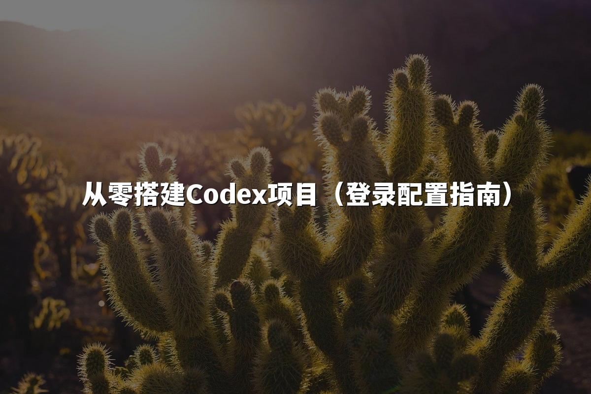 从零搭建Codex项目（登录配置指南）