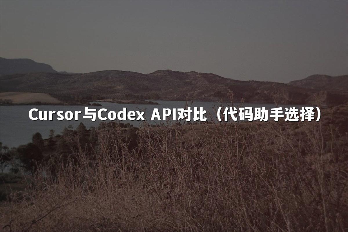 Cursor与Codex API对比(代码助手选择)