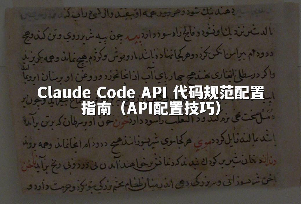 Claude Code API 代码规范配置指南(API配置技巧)