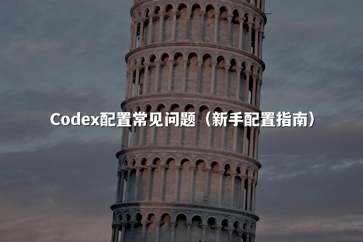 Codex配置常见问题（新手配置指南）