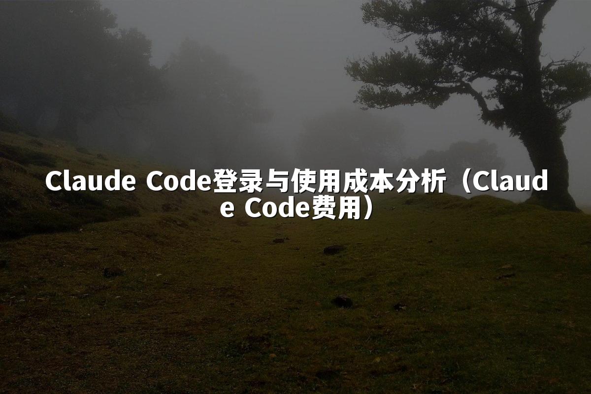 Claude Code登录与使用成本分析(Claude Code费用)