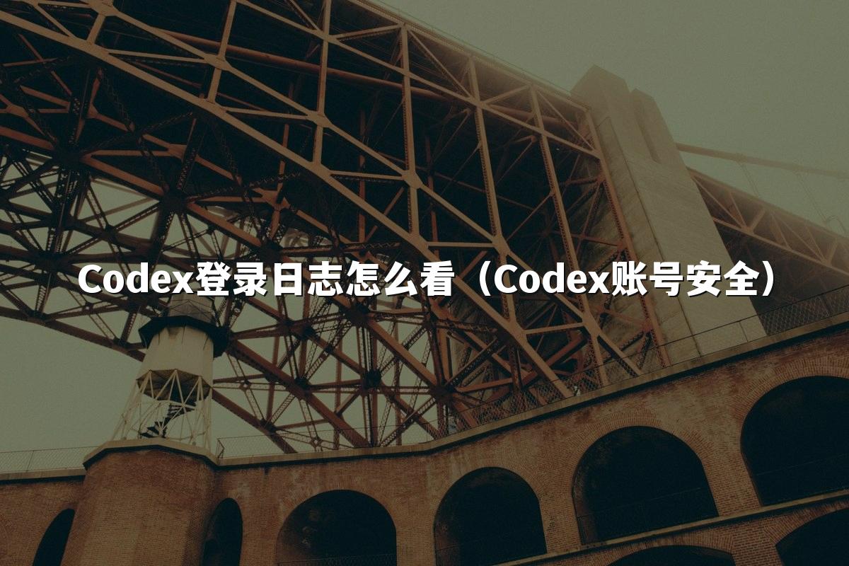 Codex登录日志怎么看（Codex账号安全）