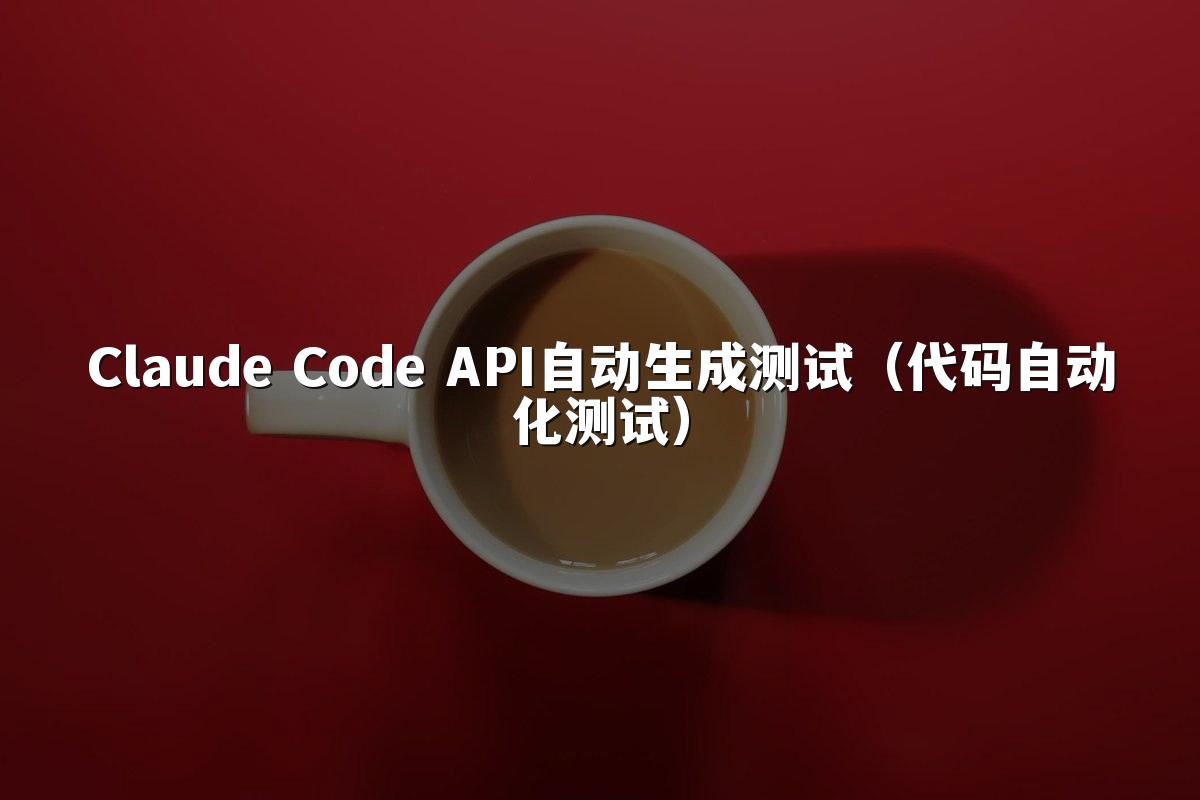 Claude Code API自动生成测试（代码自动化测试）