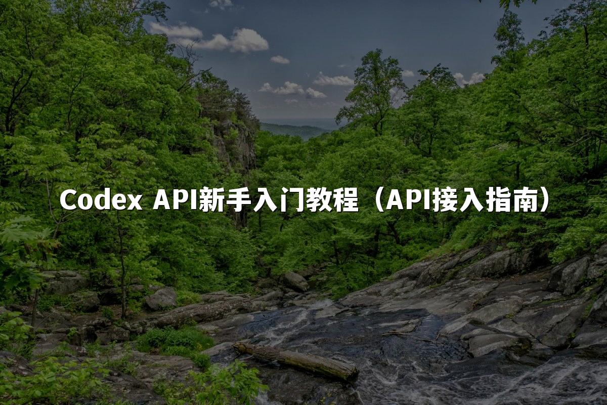 Codex API新手入门教程（API接入指南）