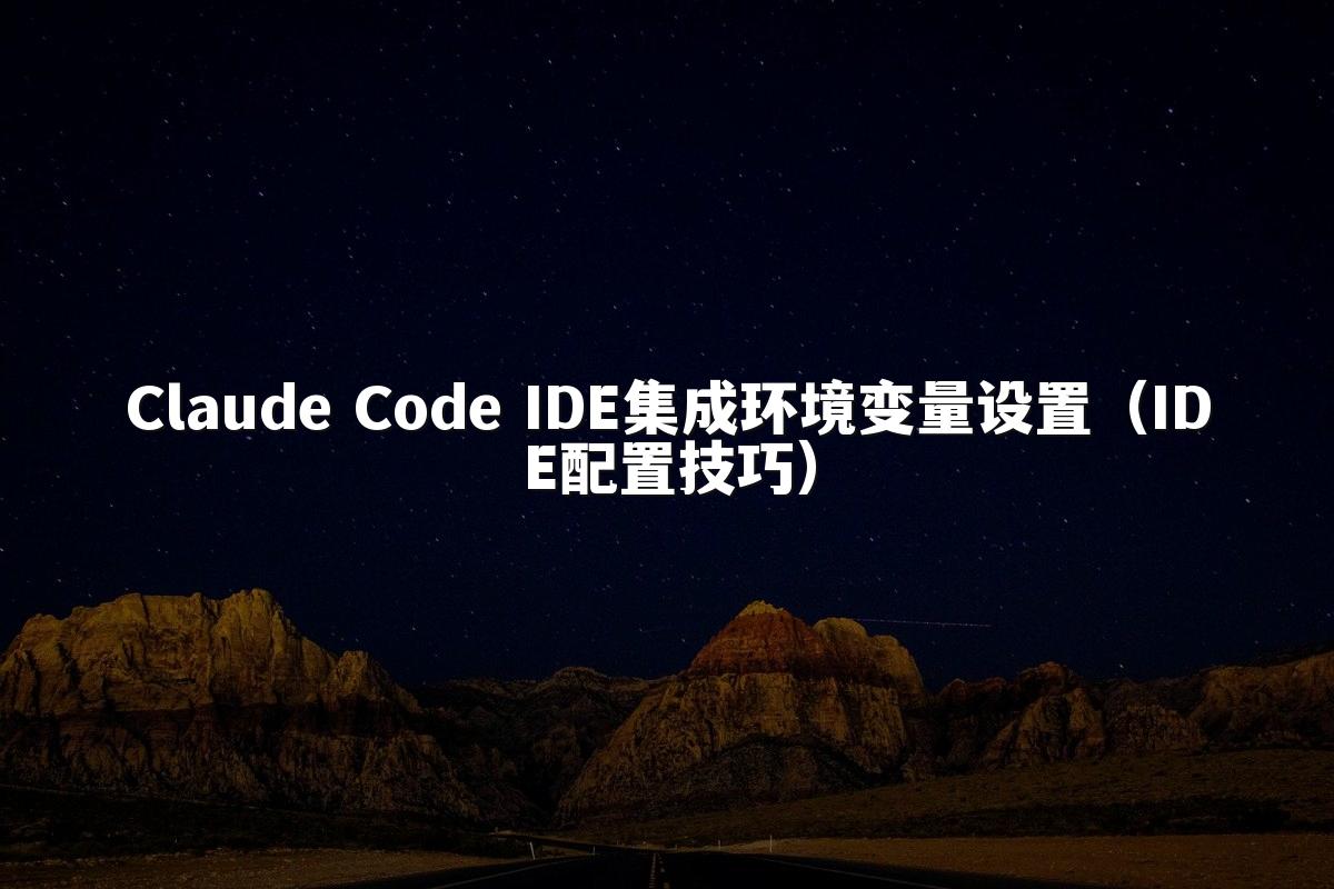 Claude Code IDE集成环境变量设置(IDE配置技巧)