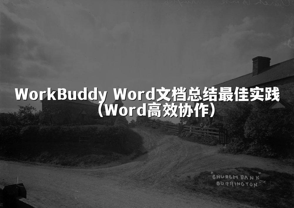 WorkBuddy Word文档总结最佳实践（Word高效协作）