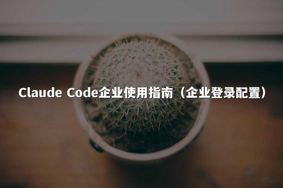 Claude Code企业使用指南(企业登录配置)